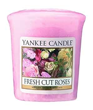 値下げ。Yankee candle ヤンキーキャンドル 。フレッシュカットローズ YANKEE CANDLEジャーL「フレッシュカットローズ」アロマ